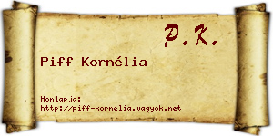 Piff Kornélia névjegykártya